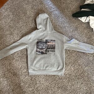 SHEIN Gray New York Graphic Hoodie